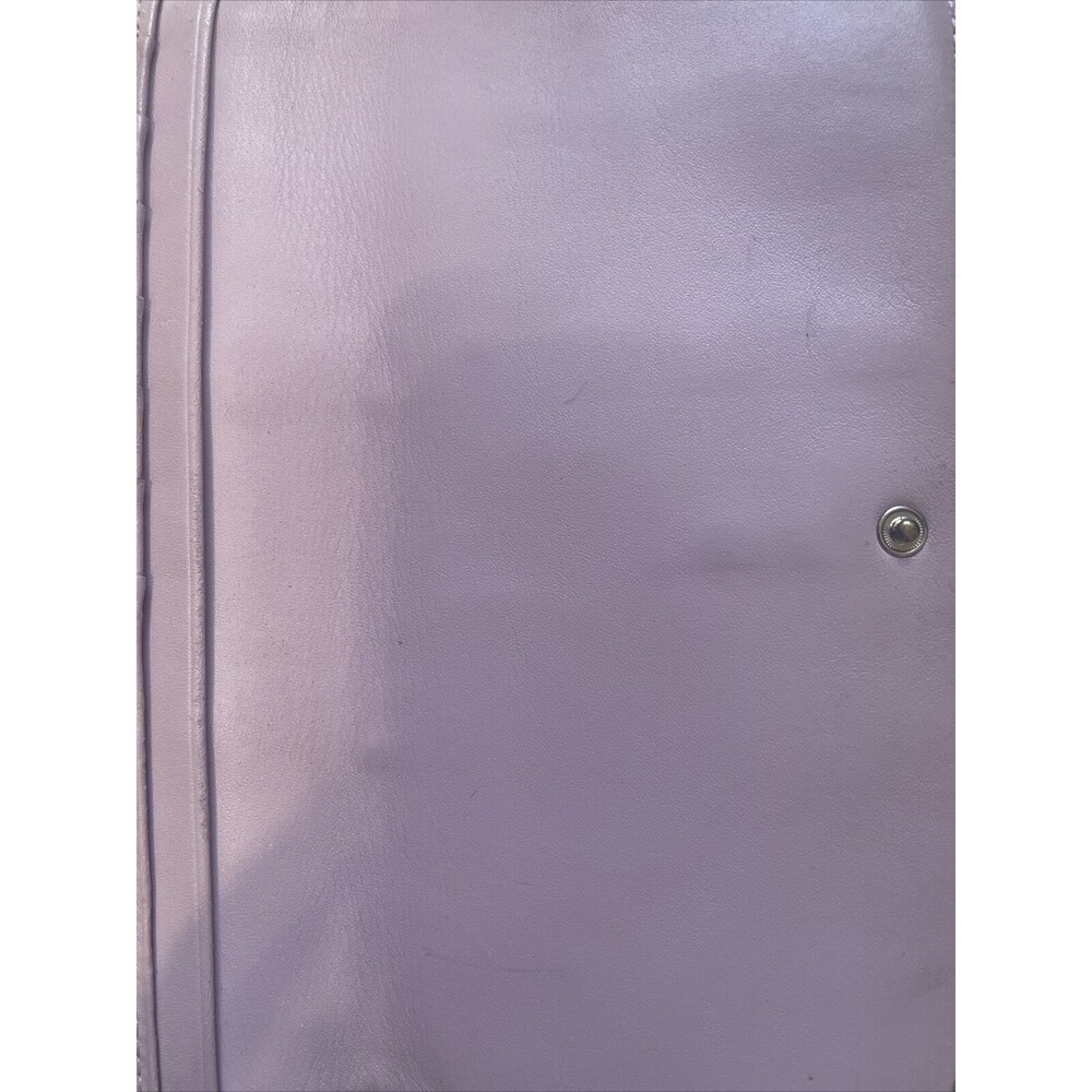 Coach Snap Closure Signature Slim Envelope Wallet Fabric Leather Trim 8x4” (B) - Picture 7 of 9